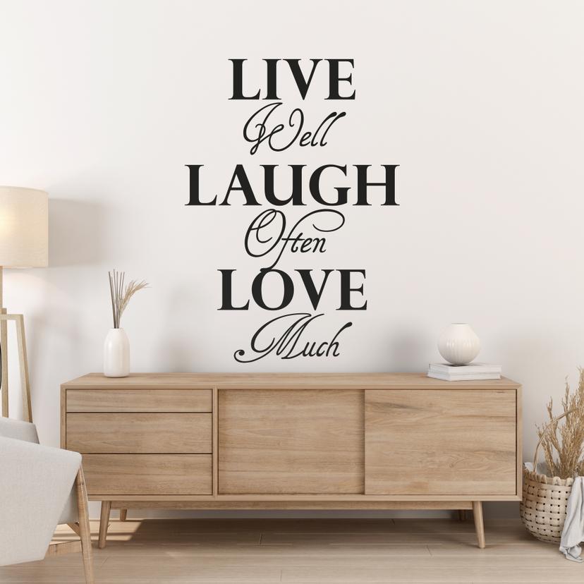 Sticker mural - Live - Laugh - Love