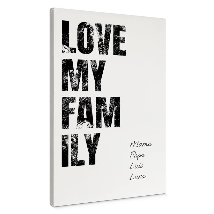Personligt Canvasbillede Love my Family