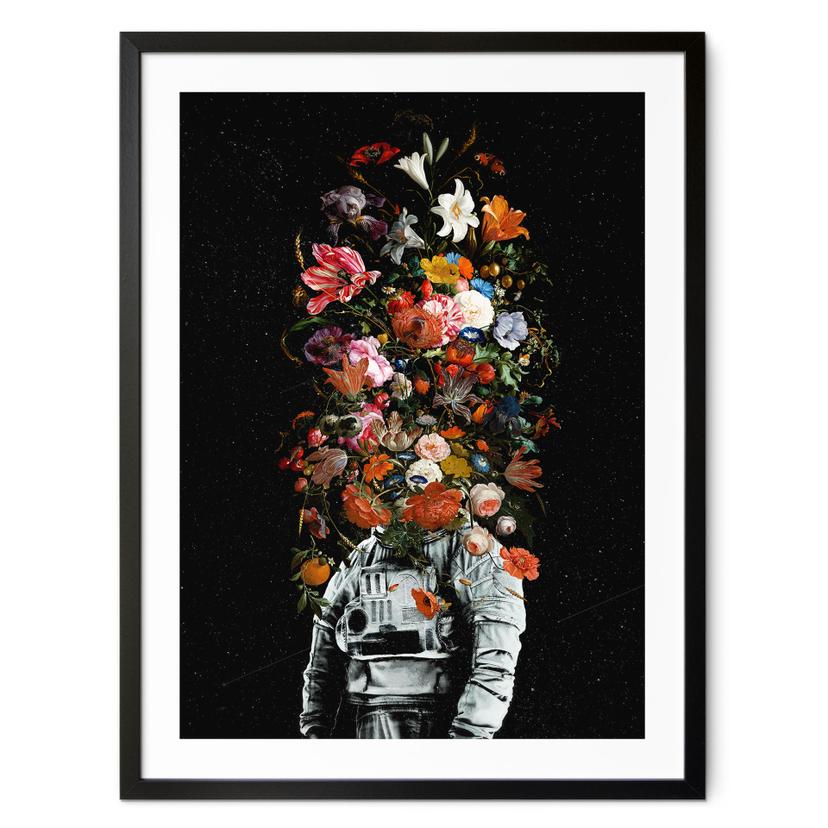 Plakat Astronaut med blomsterarrangement - Nicebleed