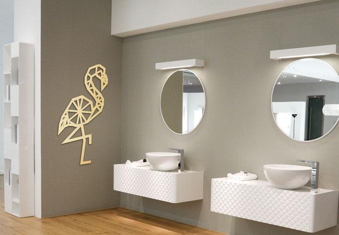 Decoro in legno origami Flamingo