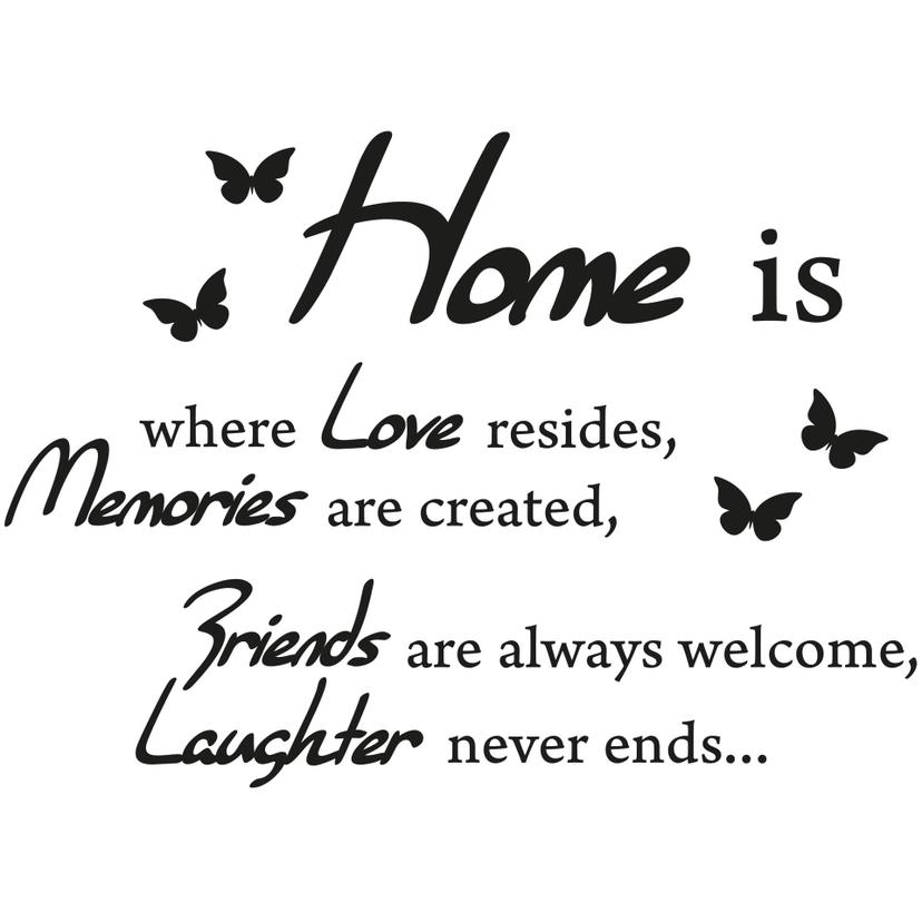 Adesivo murale Home is where love resides