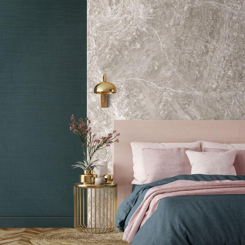 Fotomurale con motivo effetto pietra, beige greige a grana fine 2,7 x 2,12 m