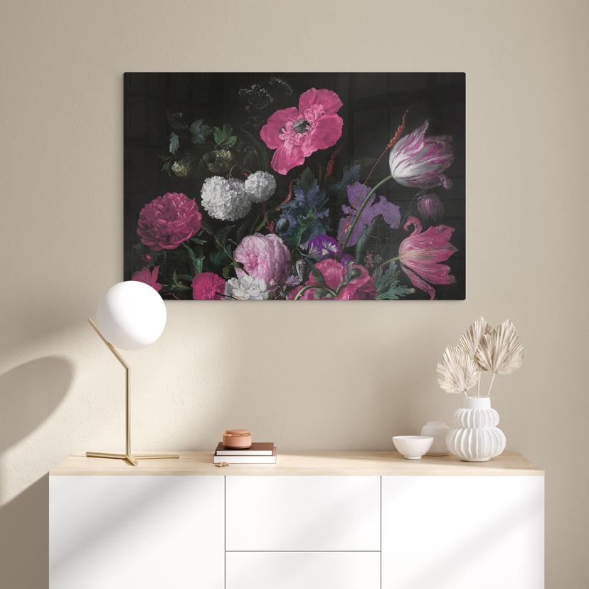 Stampa su vetro Bouquet floreale in stile mignon - Bloomery Decor