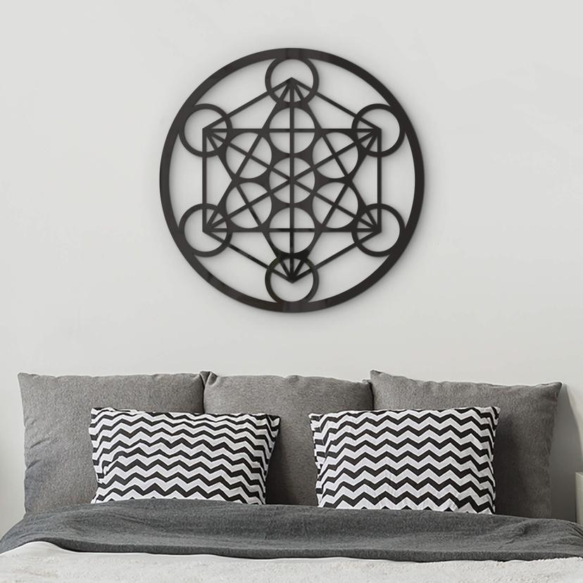 Akryl dekoration Metatron Cube - Rund