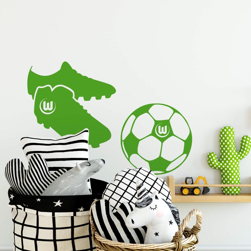 Wandtattoo VfL Wolfsburg - Fußballschuhe