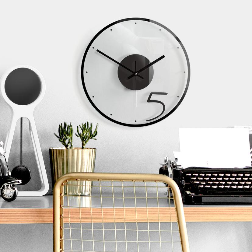 Orologio in vetro - Cinque 02