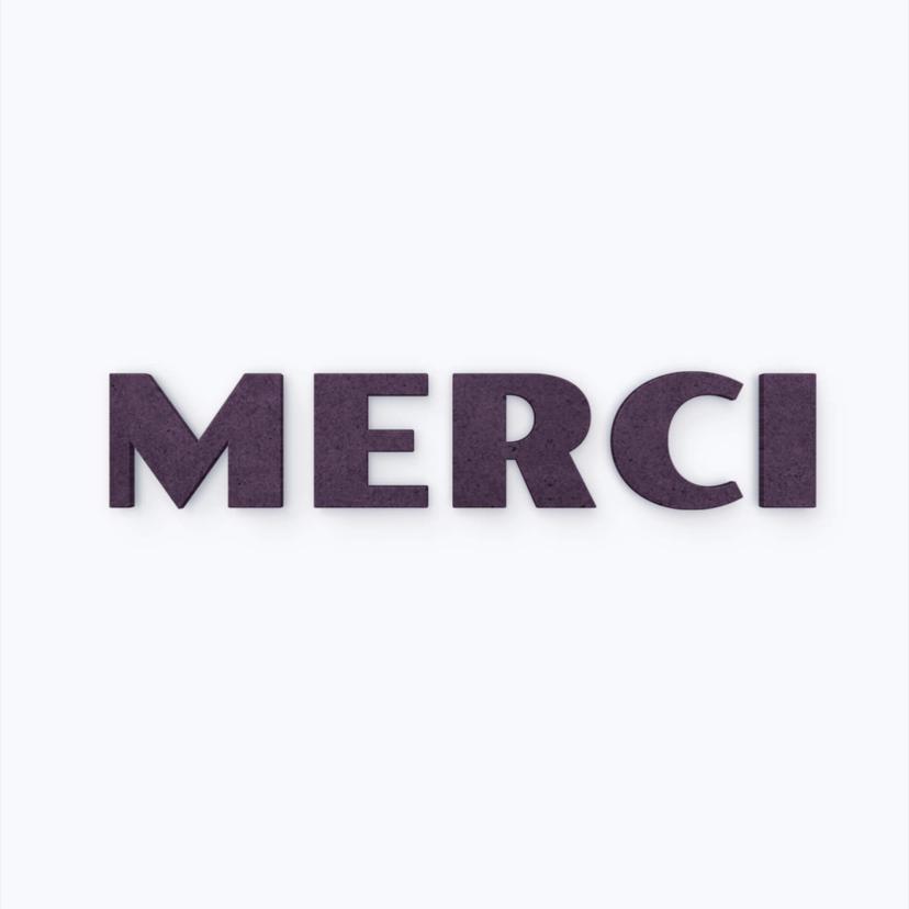 Lettres en bois MDF Merci
