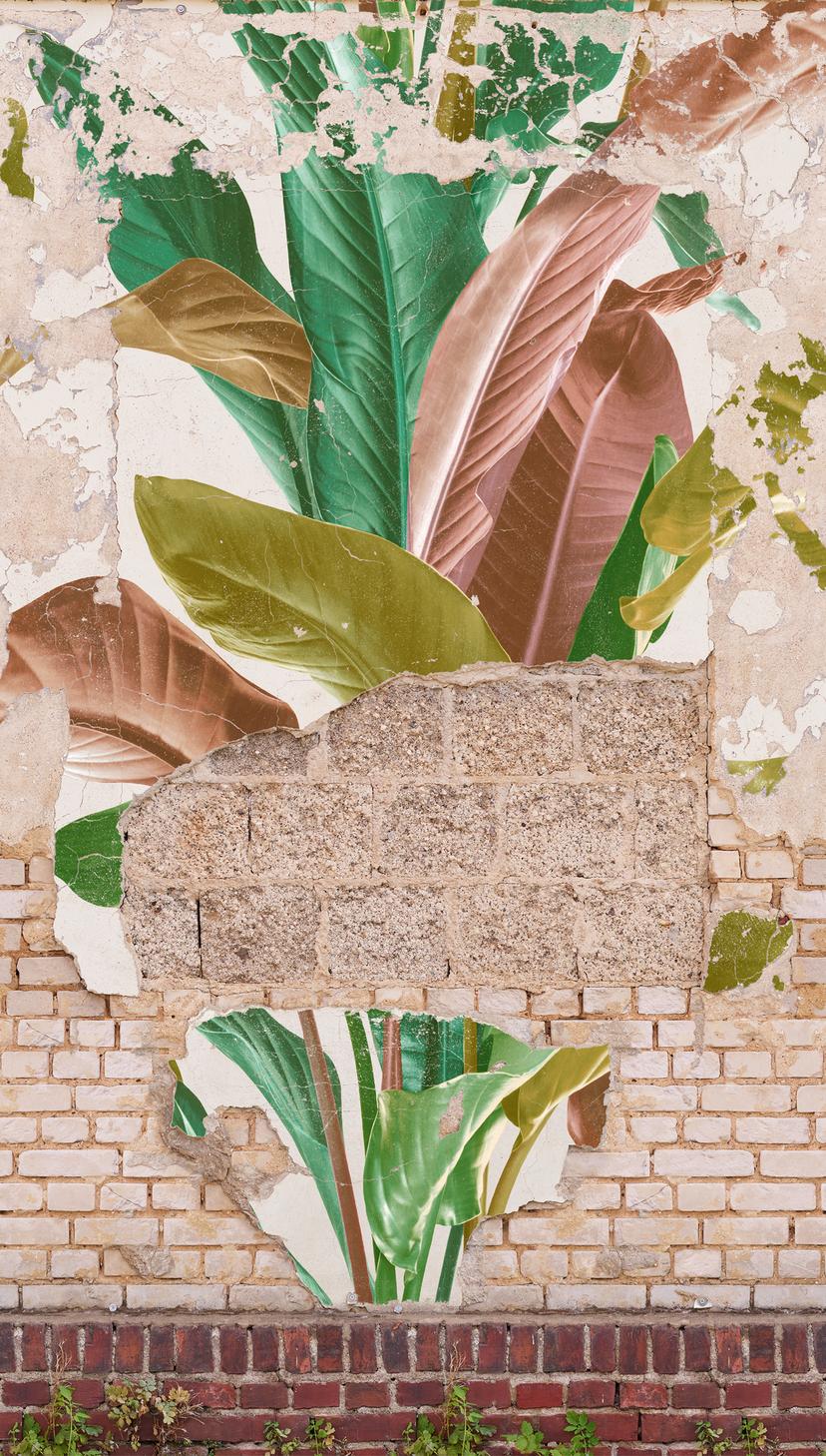 Carta da parati muro di pietra beige marrone - Carta da parati in tessuto non tessuto Industrial Liv
