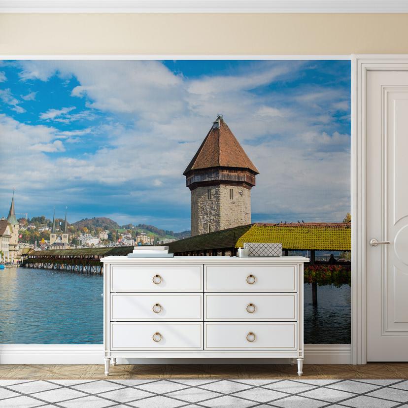 Fotobehang Brug in Luzern