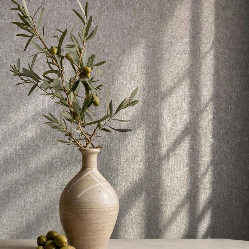 Ikke-vævet tapet i grå, beige betonlook almindeligt moderne