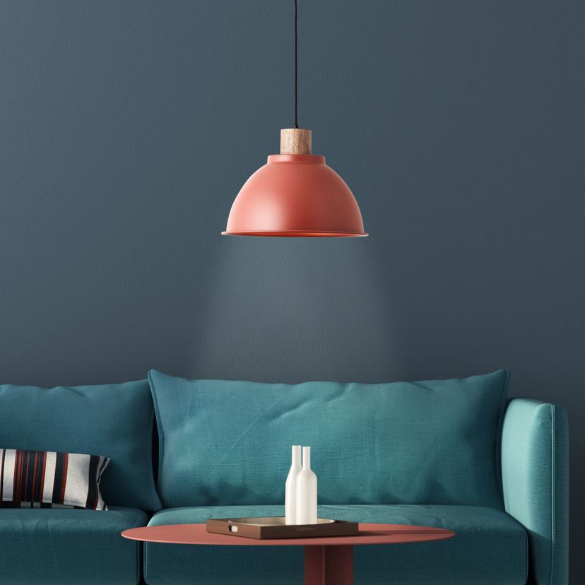 Pendelleuchte Franziska, rot, Ø38 cm, Metall Pendelleuchte
