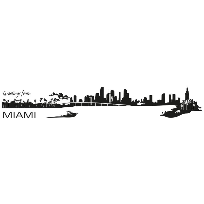 Adesivo murale - Profilo di Miami