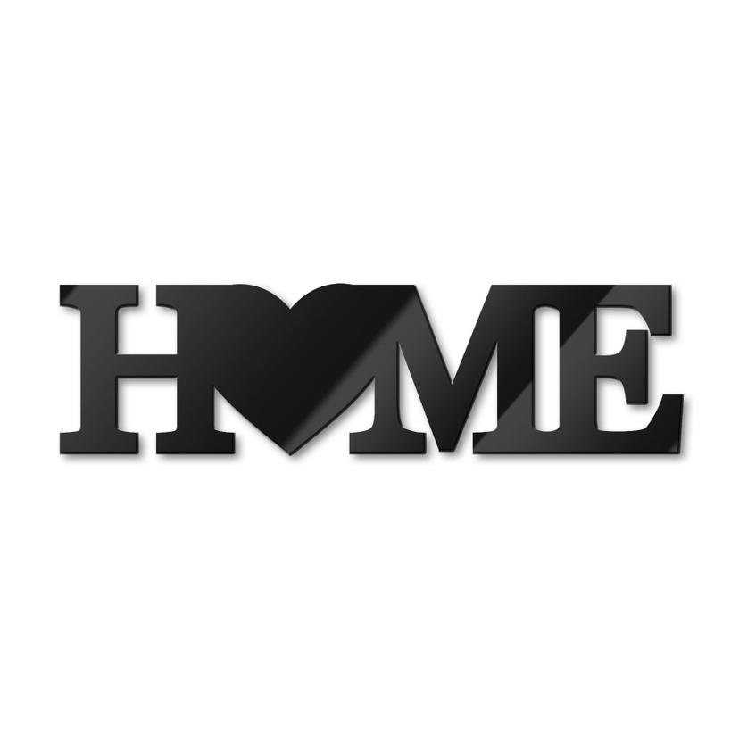Lettre décorative en verre acrylique - Home - Cœur