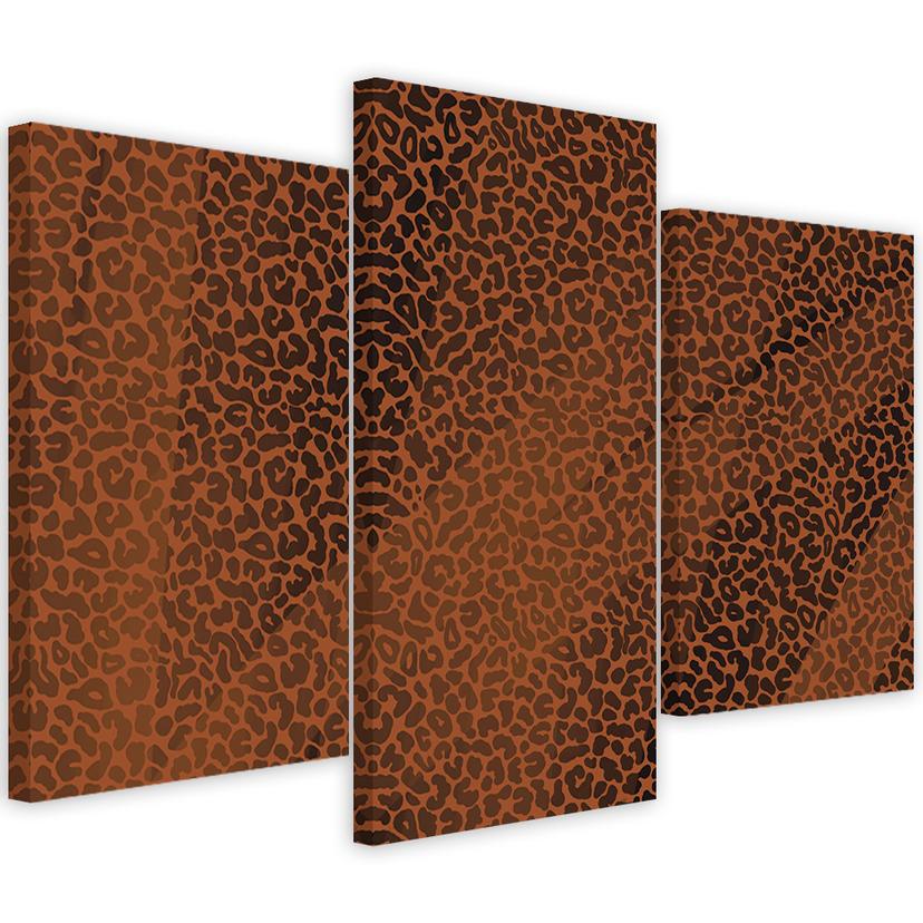3 stykke lærredsprint, Leopard Leopard Pels Patches Mønster