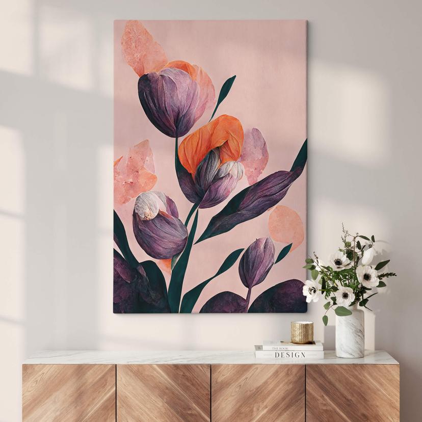Stampa su tela Treechild - Lilac Tulips