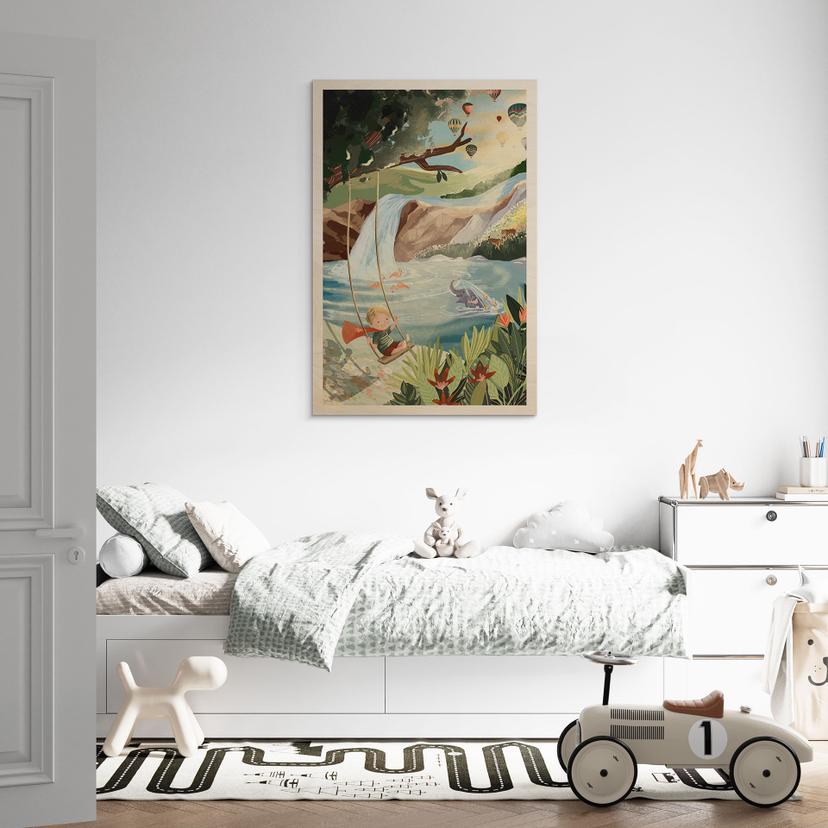 Houten Wanddecoratie in de natuuroase - Goed Blauw