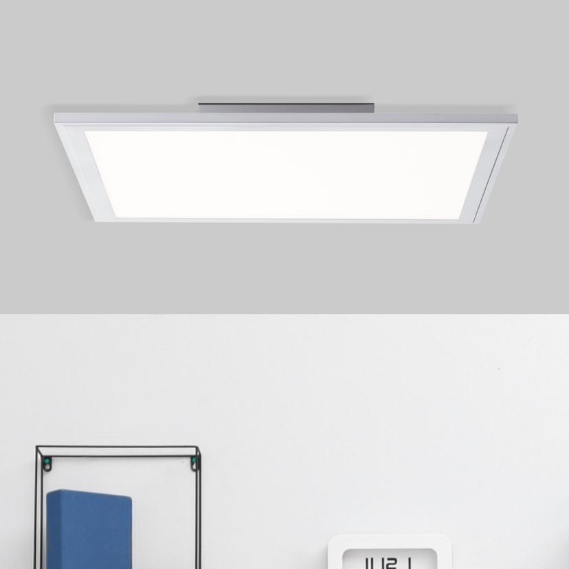 Deckenleuchte Gloria, silber, 39,5 x 39,5 cm, LED Panel, dimmbar