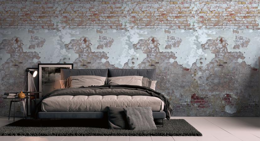 papier peint imitation pierre gris beige - papier peint intissé Industrial Livingwalls - mat et lisse