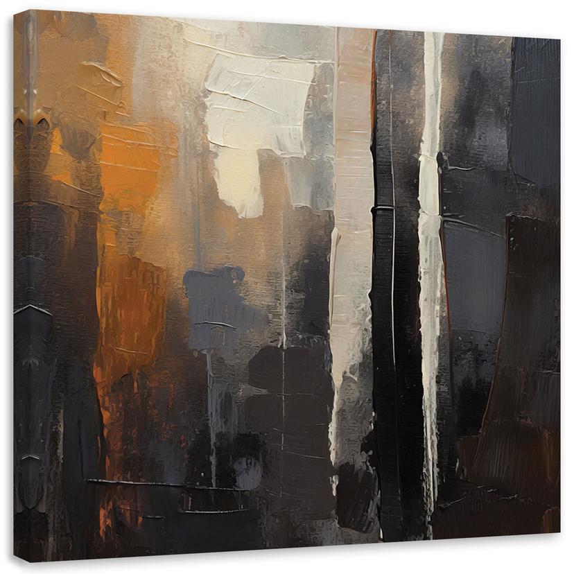 Leinwandbild Abstrakt braun gemalt