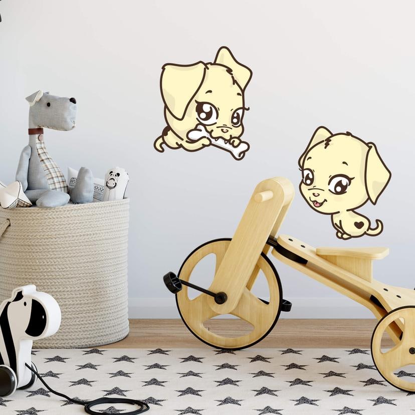 Muursticker Cute Puppy