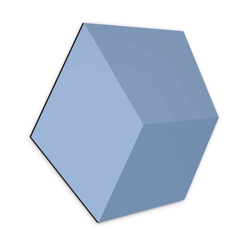 Hexagone à effet 3D - alu-Dibond bleu