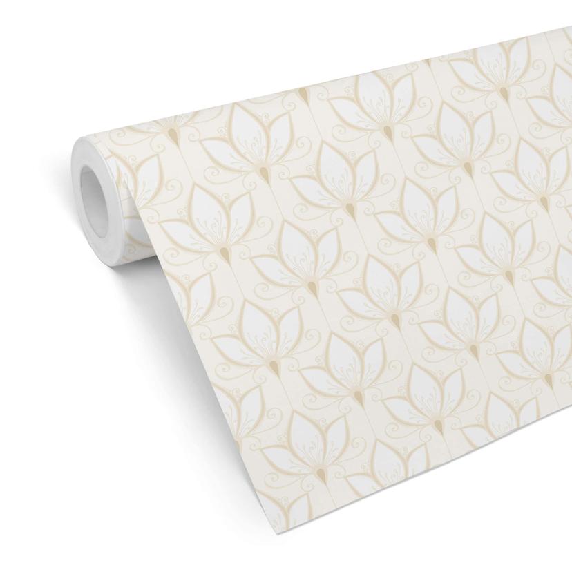 Tapet med mønster Art Deco blomster