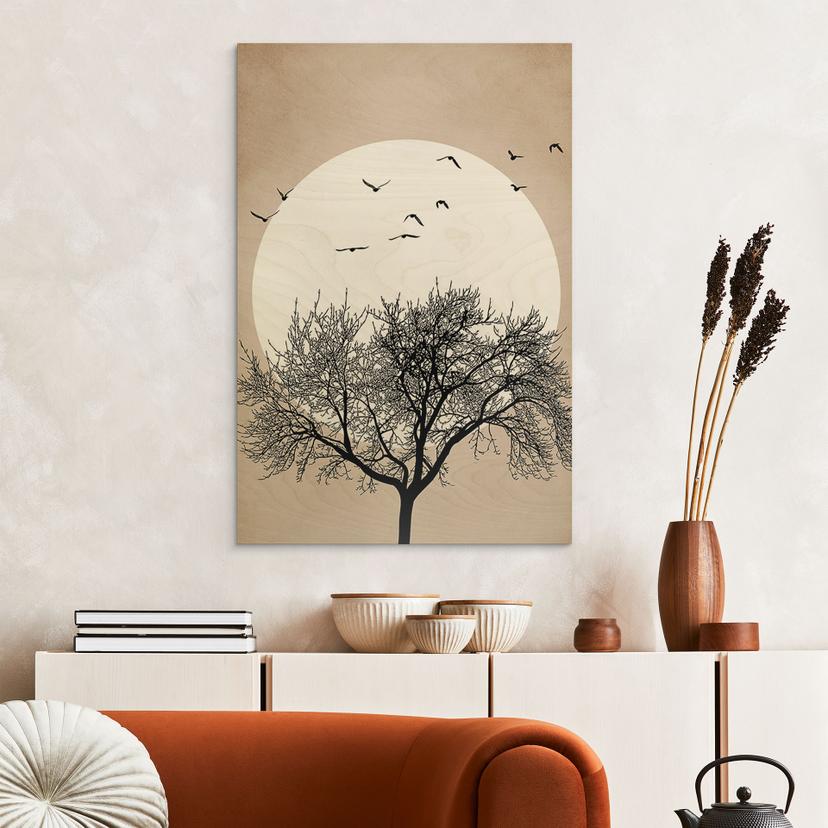 Houten Poster Kubistika - Dreaming of Winter
