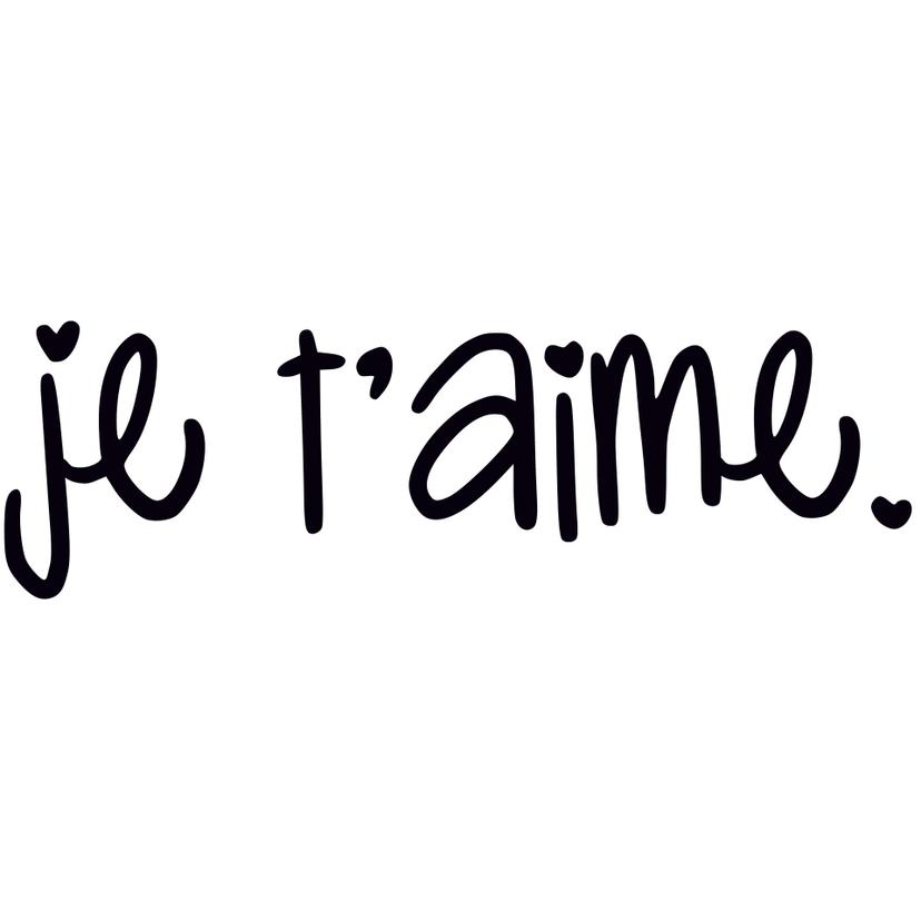 Sticker mural - Je t'aime