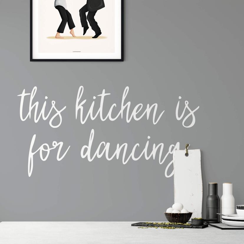Adesivo murale - This kitchen is for dancing