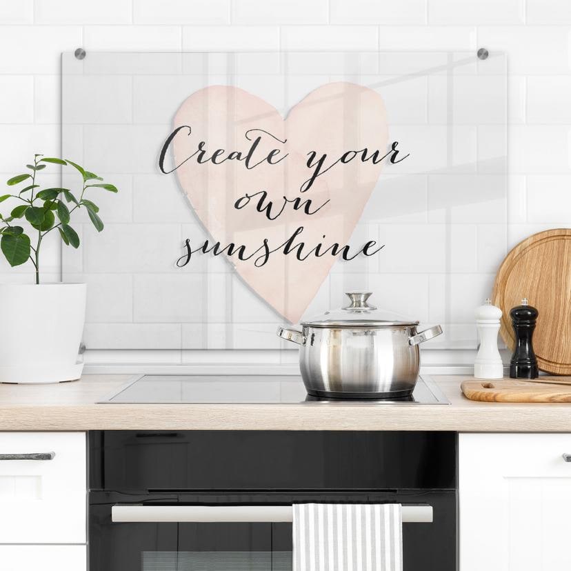 Crédence transparente Confetti & Cream - Create your own sunshine