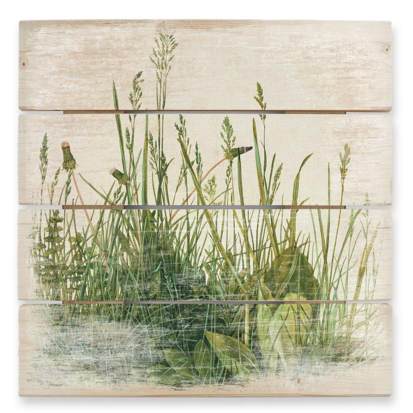 Cuadro de madera Durero - El Gran Trozo de Césped - 40x41,5 cm