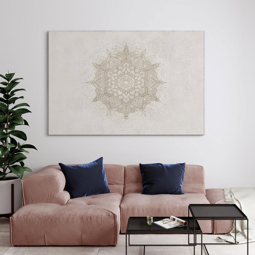 Stampe per pareti in stile bohémien in lino - Bloomery Decor - alluminio dibond