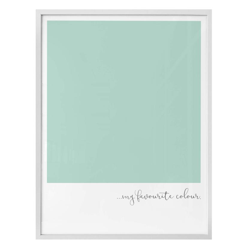 Poster My favourite colour - mint