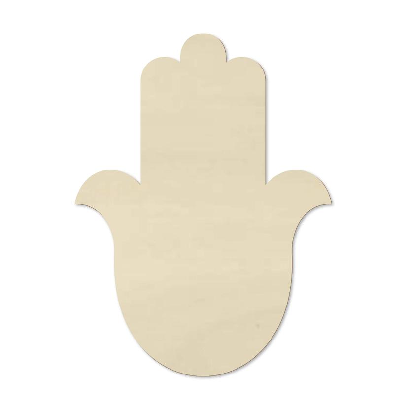 Decoro in legno - Yoga mano silhouette