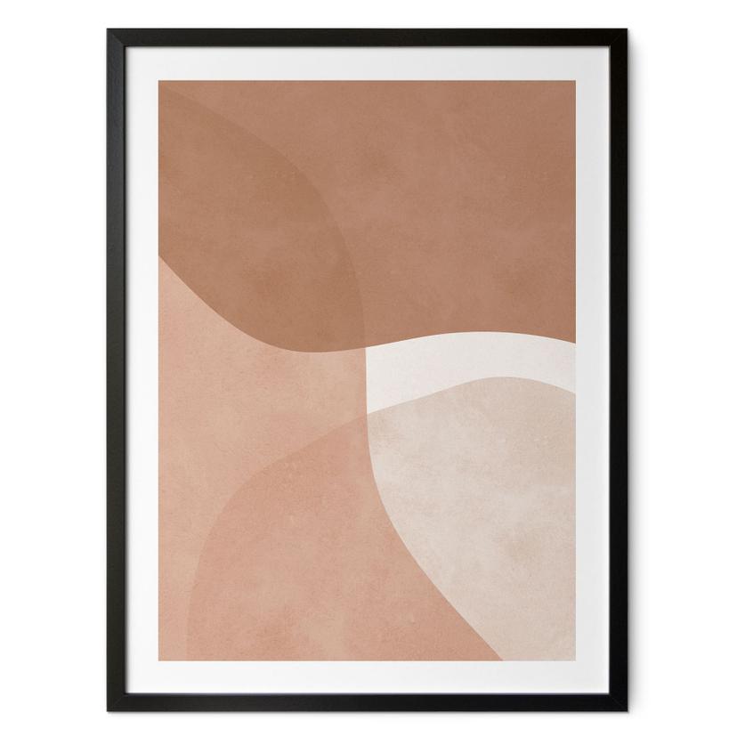 Plakat Boho akvarelformer i brune toner - Costa