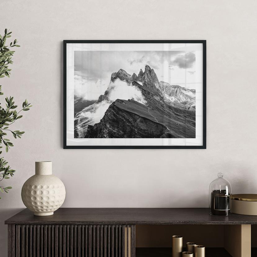 Poster Vista sulle Alpi - Paesaggio montano delle Dolomiti