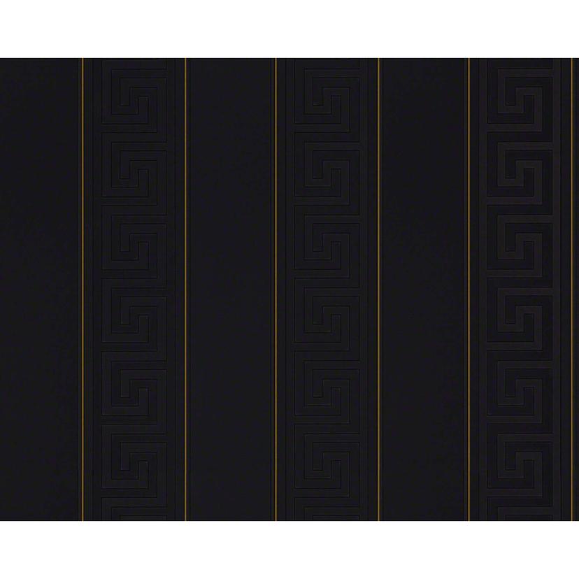 Versace Wallpaper - carta da parati Greek colore metallizzato, nero