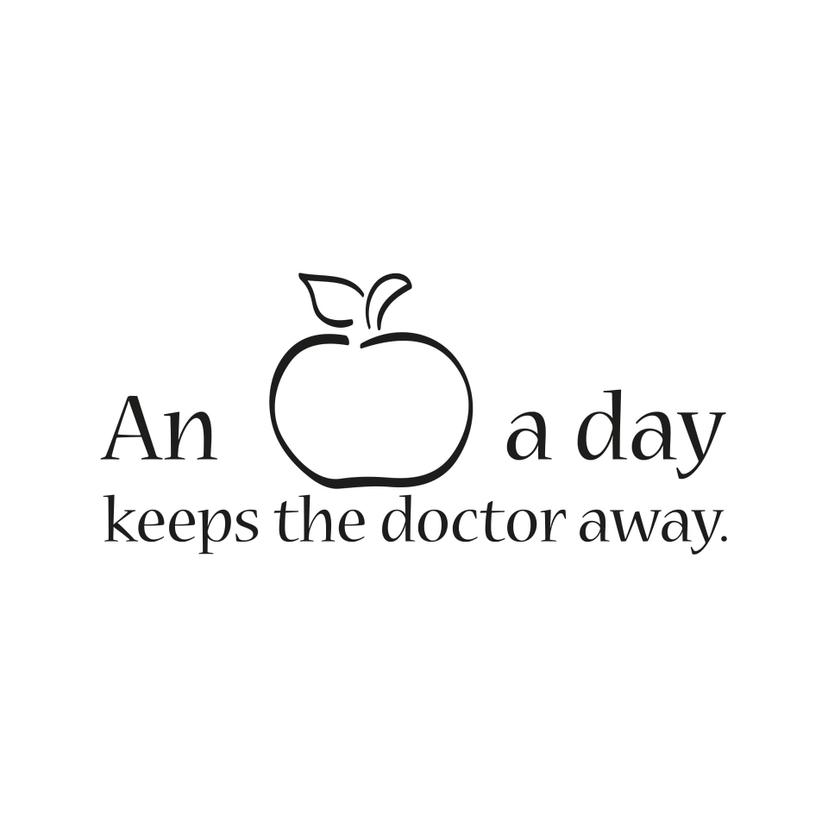 Adesivo murale - An apple a day...