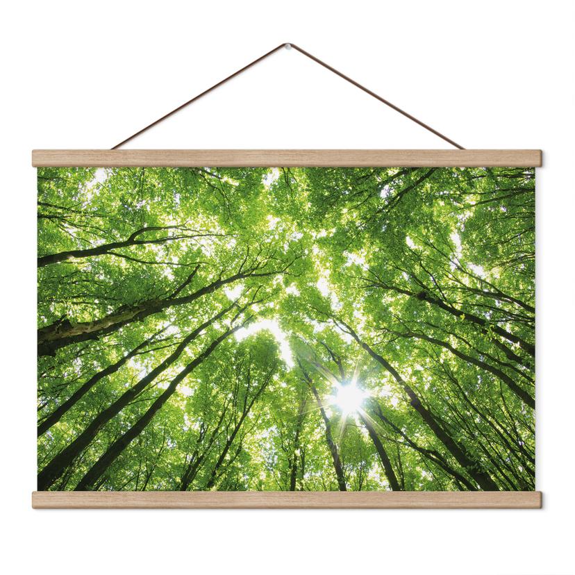 Textielposter Bomen in het Bos
