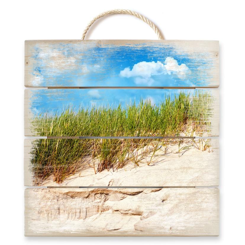 Stampa su legno - Paesaggio con dune sulla costa del Mar Baltico