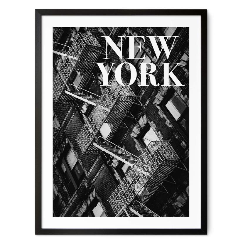 Póster Martin - Salida de incendios en Nueva York