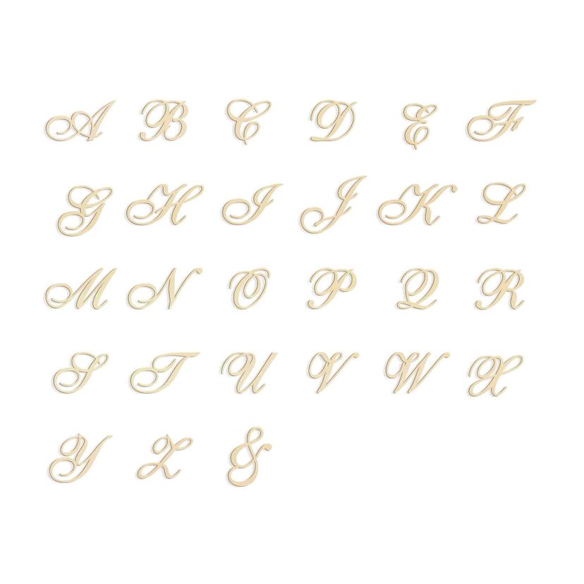 Lettere in legno - Corsivo