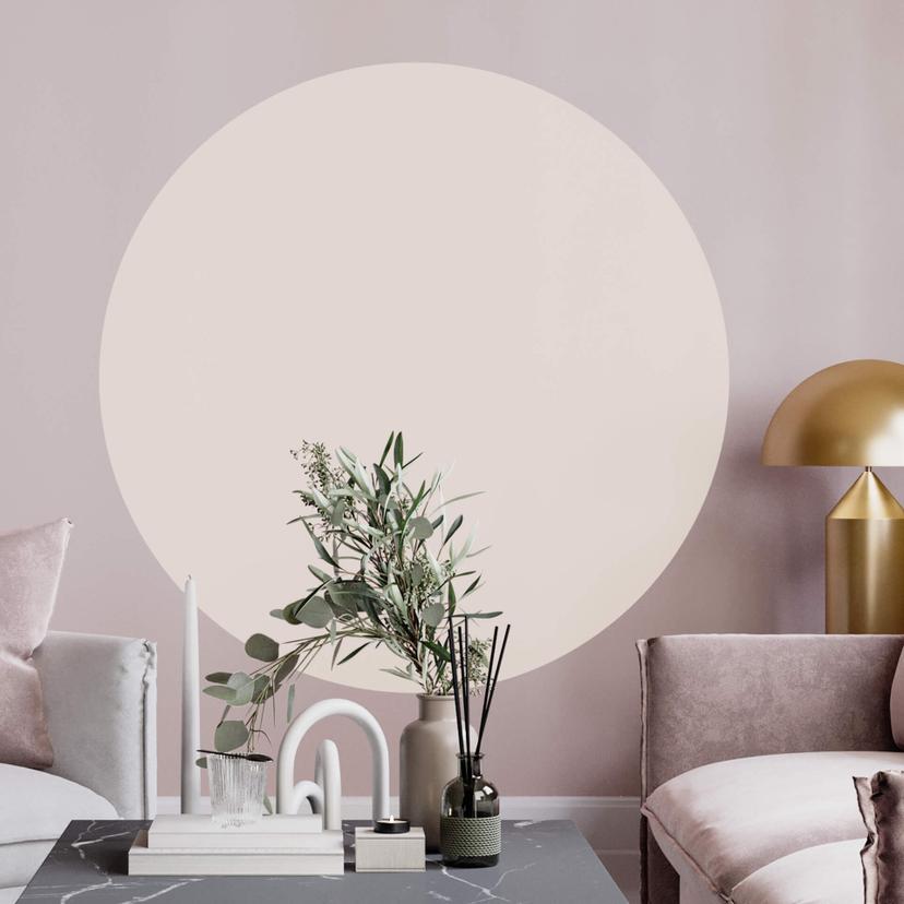 Wallsticker cirkel beige - rund