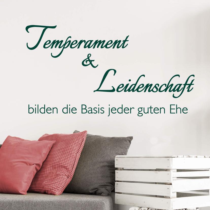 Wandtattoo Temperament & Leidenschaft