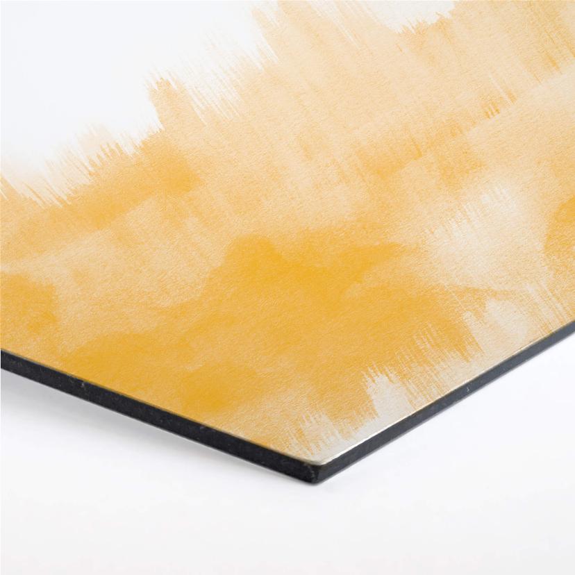 Esagoni in Alu-dibond Nouveauprints - Acquerello giallo