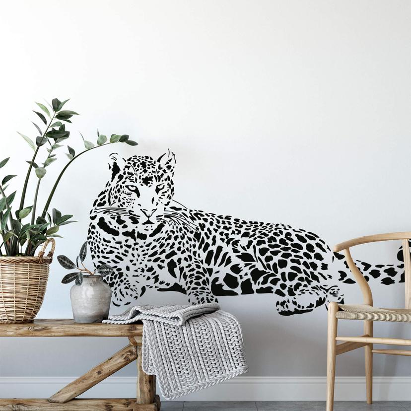 Adesivo murale - Leopardo sdraiato