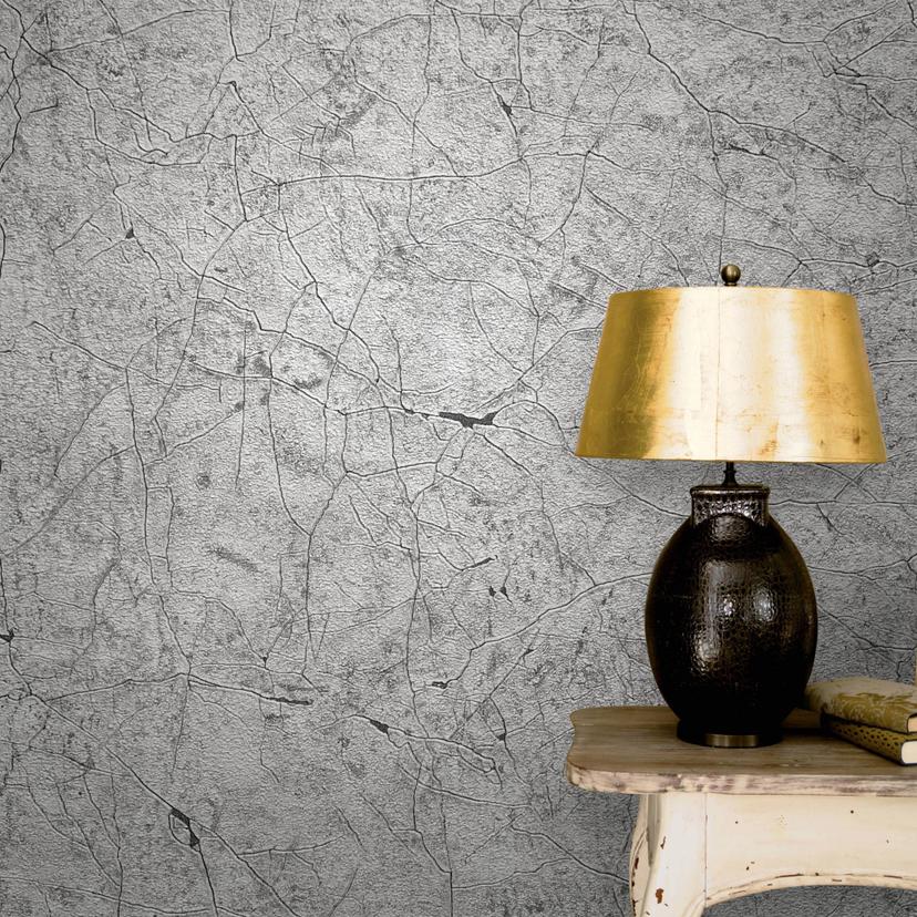 Vinyltapet, non-woven vintage deluxe grå
