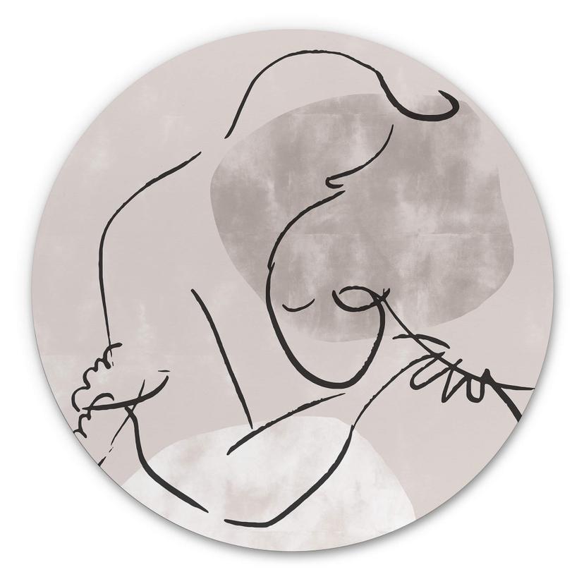 Tableau sur alu-Dibond rond 1X Studio - The Hug
