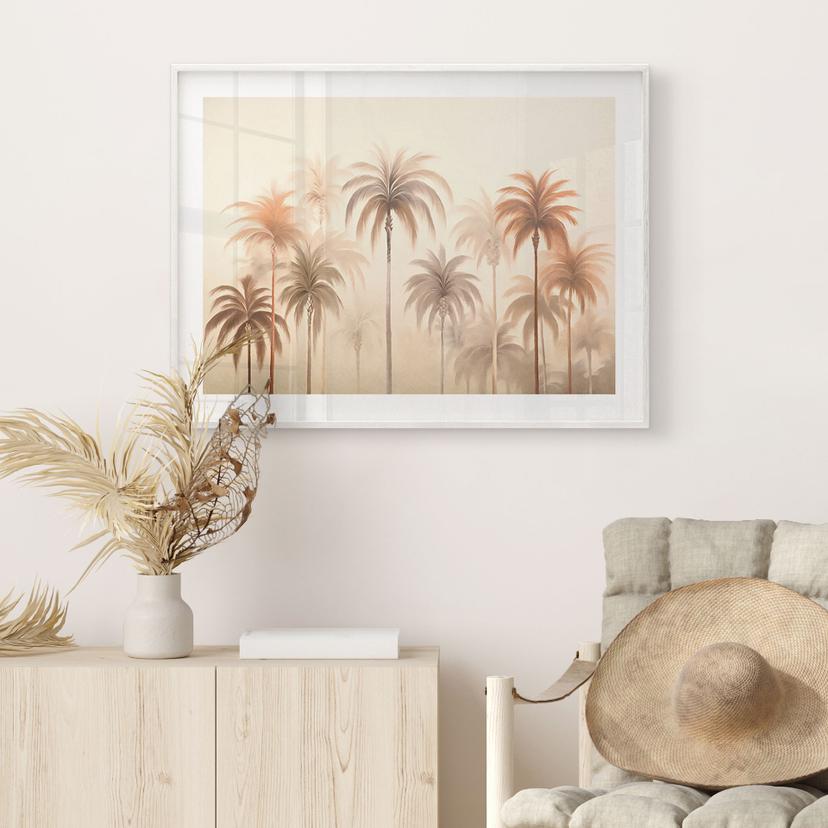 Poster Paesaggio tropicale con palme - Haase