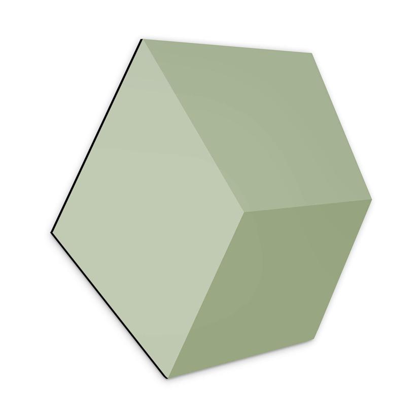 3D Hexagon Alu-Dibond - Lysegrøn